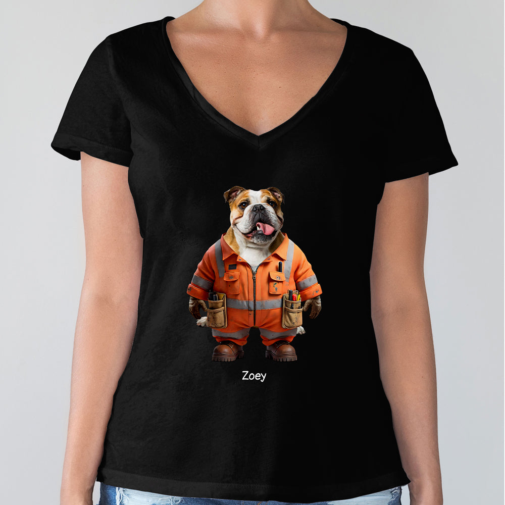 Custom Photo Cool Dog Cat Career Uniforms Dark Shirt For Pet Lovers HA75 891950