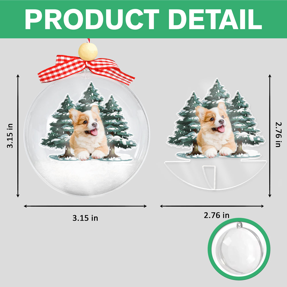 Custom Dog Photo 3D Ball Ornament For Christmas TH10 896071
