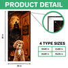 Custom Photo Trick Or Treat Halloween Door Cover – Personalized Gift for Dog Lovers LM32 669579