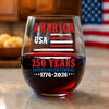 USA 250 Years Semiquincentennial Wine Glass TH10 894673