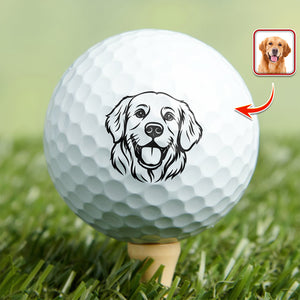 Custom Dog Photo Golf Ball Stamp Box, Golf Club Gift, Golf Lovers Gift TH10 896919