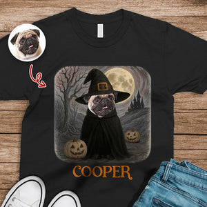 Custom Spooky Cute Dog Halloween Dark Shirt Personalized Dog Lover Gift CH07 899426