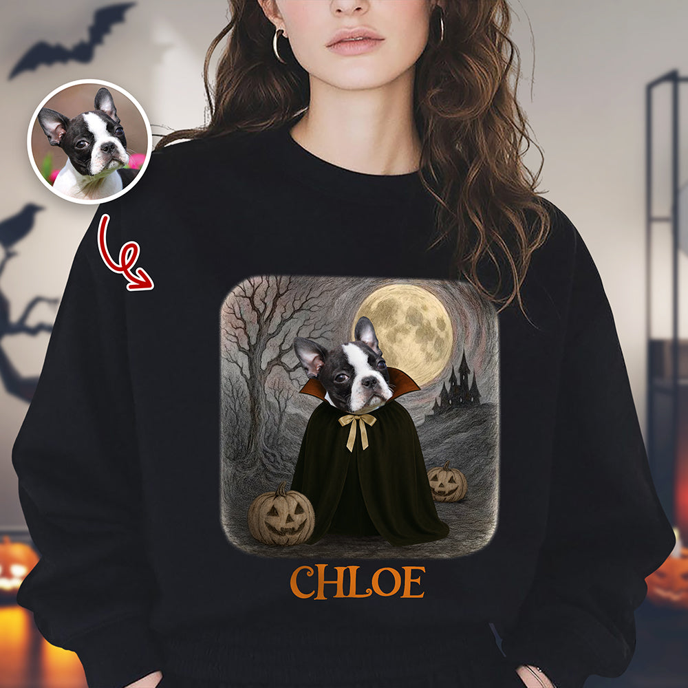 Custom Spooky Cute Dog Halloween Dark Shirt Personalized Dog Lover Gift CH07 899426