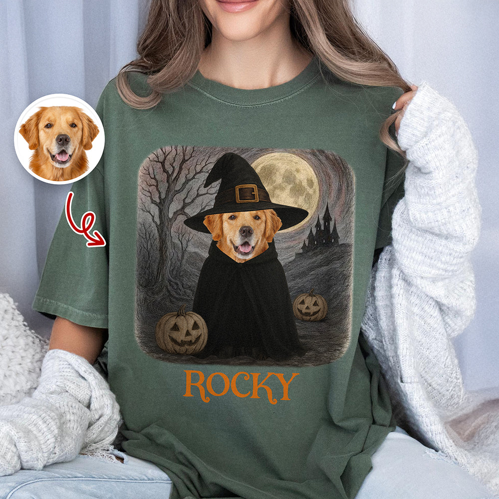Custom Spooky Cute Dog Halloween Comfort Color Shirt Personalized Dog Lover Gift CH07 899624