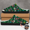 Custom Dog Faces Funny Christmas Lights Plush Slippers HO82 900156