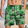 Custom Cat Photo Tropical Summer Pattern Beach Short HO82 902410