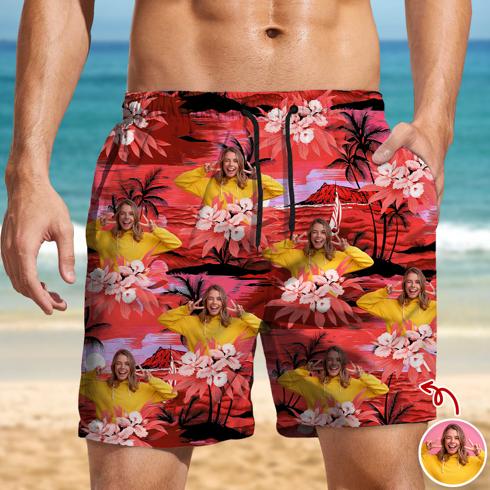Custom Photo Tropical Summer Pattern Beach Short HO82 902412