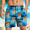 Custom Cat Photo Tropical Summer Pattern Beach Short HO82 902410