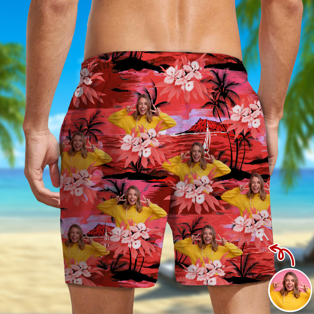 Custom Photo Tropical Summer Pattern Beach Short HO82 902412