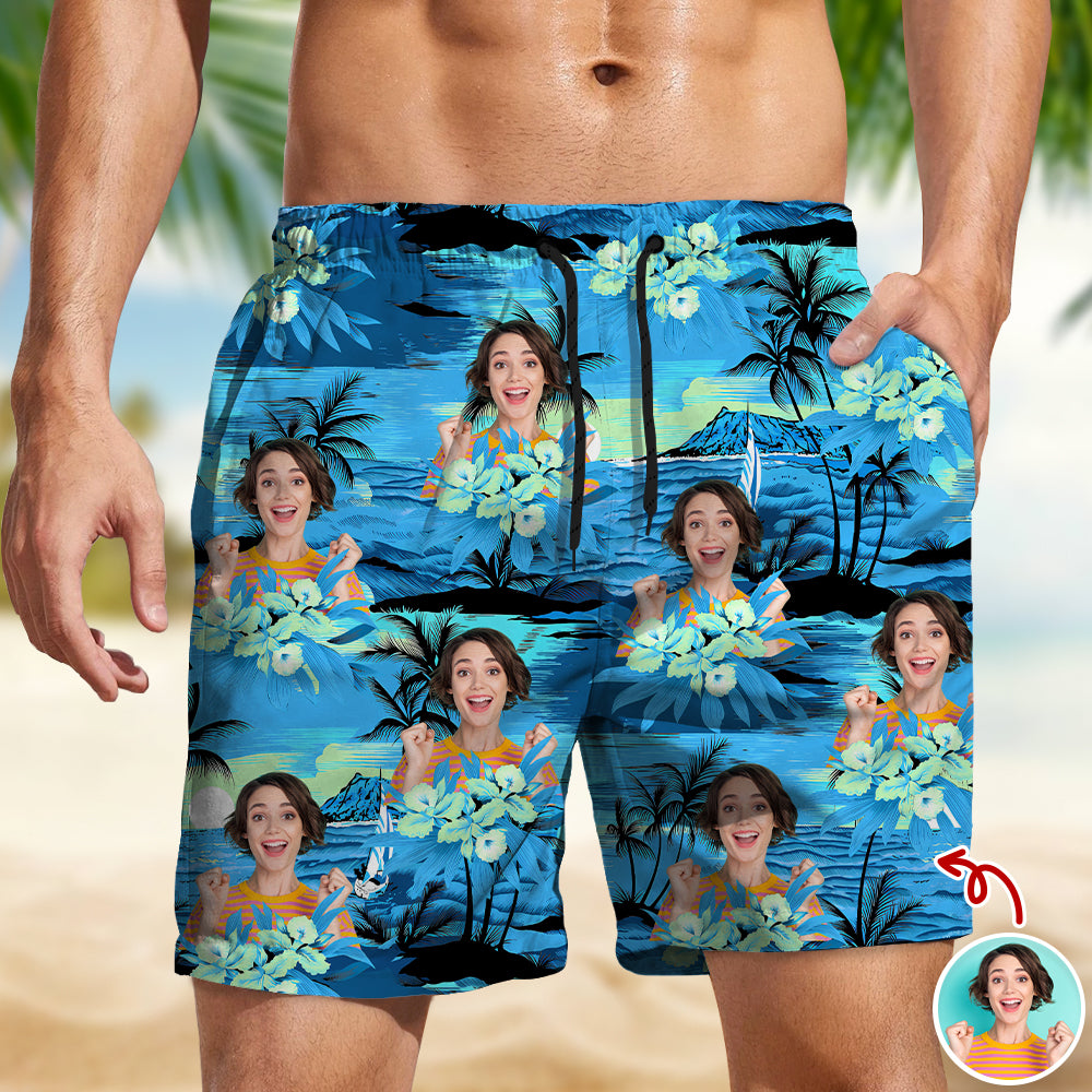 Custom Photo Tropical Summer Pattern Beach Short HO82 902412