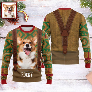 Custom Dog Photo Frozen Christmas Ugly Sweater For Dog Lovers CH07 899954