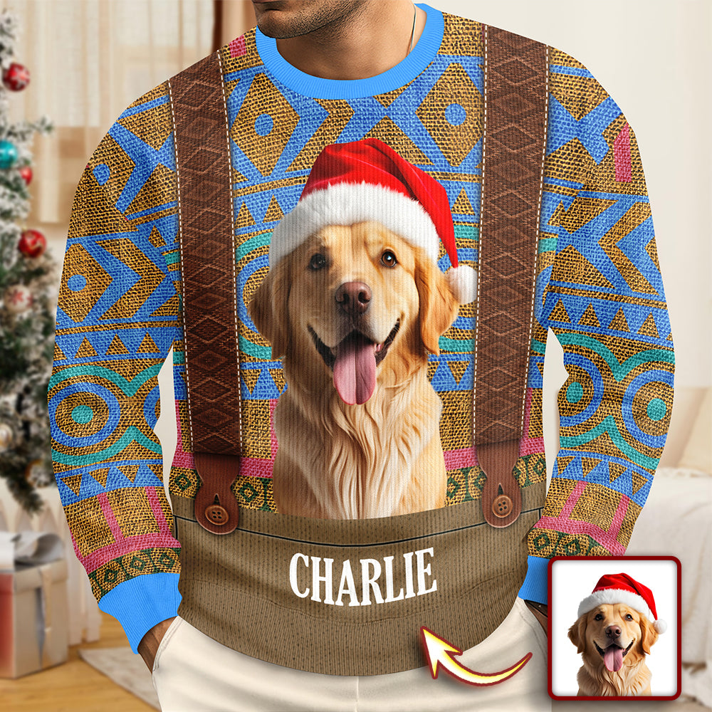 Custom Dog Photo Frozen Christmas Ugly Sweater For Dog Lovers CH07 899954