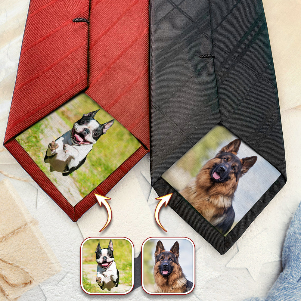 Custom Dog Cat Photo Tie Patch For Men Gift For Pet Lovers HA75 897898