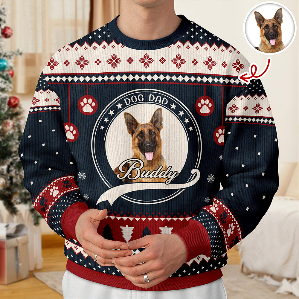 Custom Dog Mom/ Dog Dad Christmas Ugly Sweater For Dog Lover TH10 896221