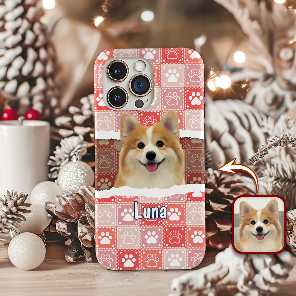 Custom Cute Dog Cat Photo Hide And Seek Paw Phone Case Gift LM32 895621