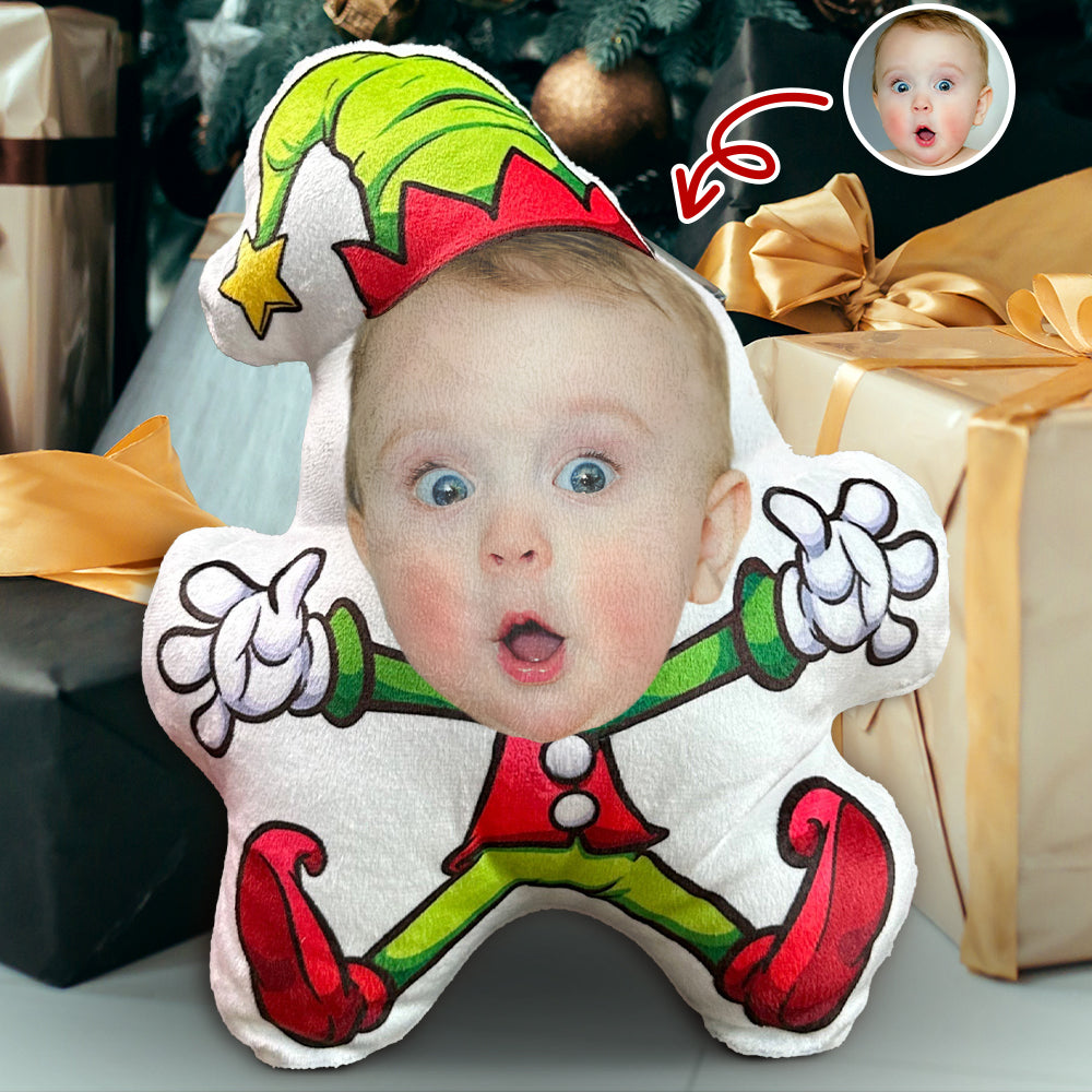 Custom Face Kid Christmas Personalized Photo Custom Shaped Pillow Gift For Kid HA75 898182