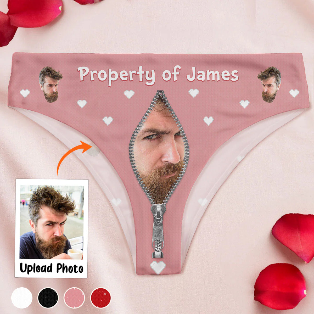 Property Of Anniversary Gift For Wife - Personalized Photo Women's Low-waisted Brief 642811