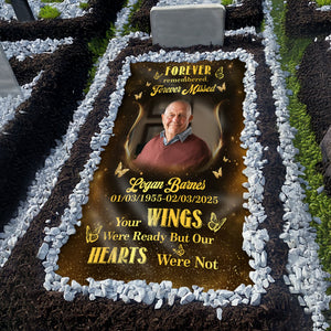 Custom Photo Gone But Never Forgotten Grave Memorial Blanket HA75 892072