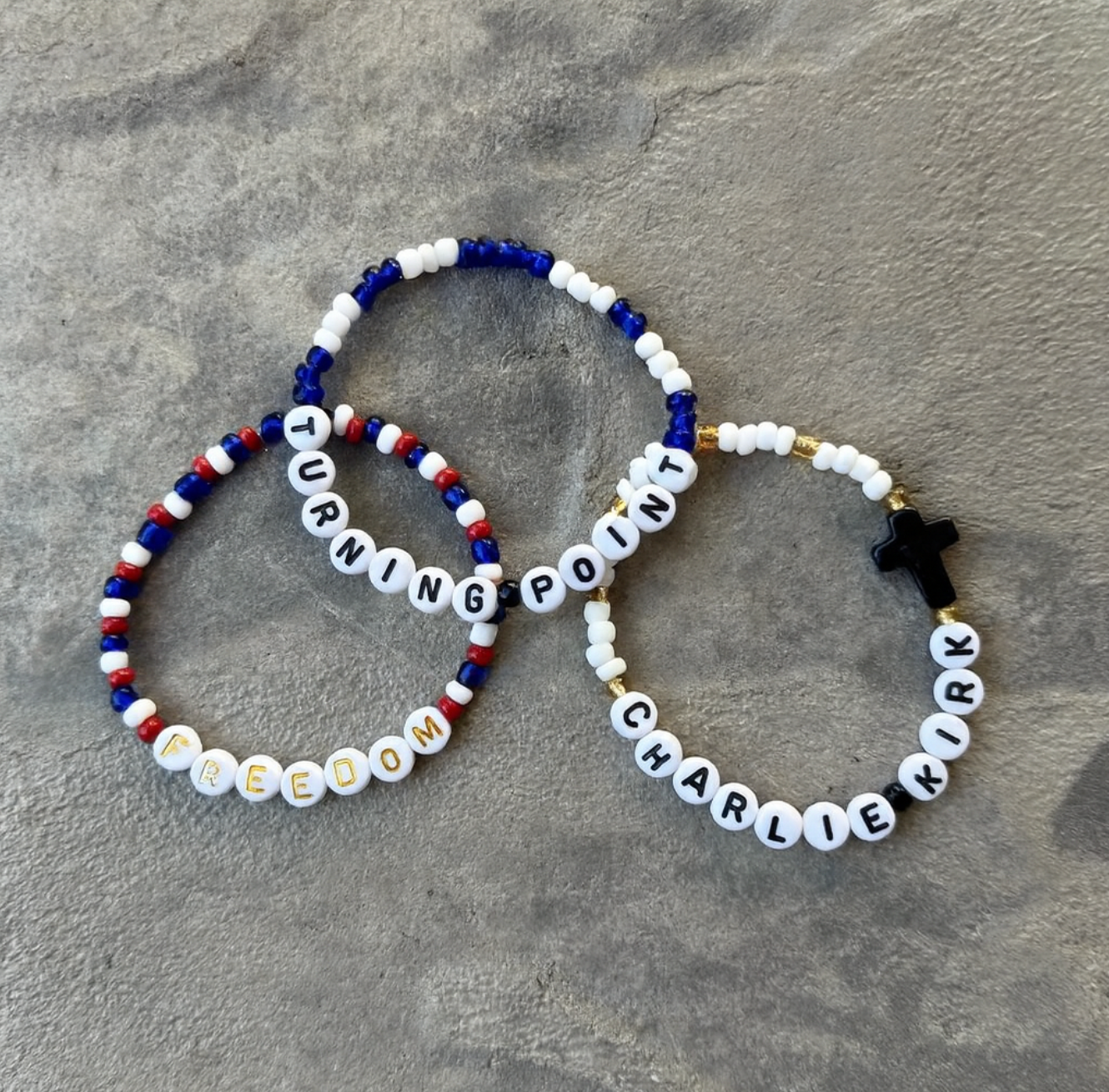 Charlie Kirk Turning Point Freedom Bracelets LM32 65773