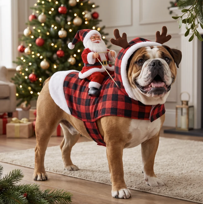 Christmas Dog Costume, Santa Claus Dog Outfit, Christmas Pet Costume, Holiday Dog Gift HA75 919106