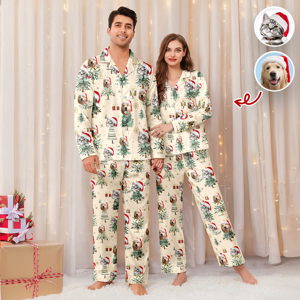 Custom Photo Pet Christmas Pajamas Gift For Pet Lovers LM32 897421