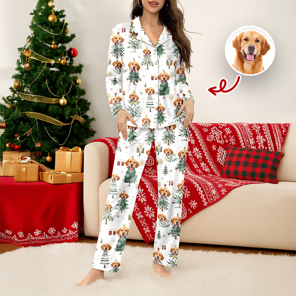 Custom Photo Pet Christmas Pajamas Gift For Pet Lovers LM32 897421