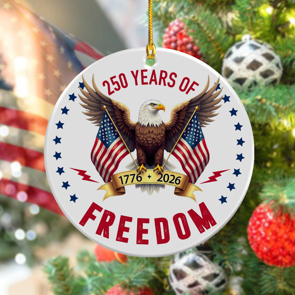 250 Years Of Freedom America Eagle Ceramic Ornament LM32 895213