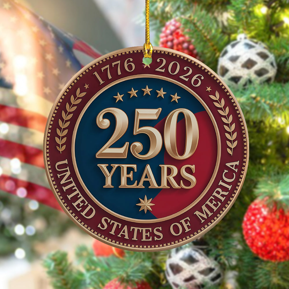250 Years of America 1776 2026 Ceramic Ornament American Independence Day Gift CH07 896664