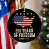 America 250th Anniversary 1776 2026 America 250 Years of Freedom Ceramic Ornament CH07 896674