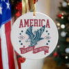 Custom Dog Photo America 250th Anniversary Eagle Ceramic Ornament LM32 895241