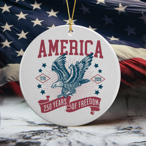 Custom Dog Photo America 250th Anniversary Eagle Ceramic Ornament LM32 895241