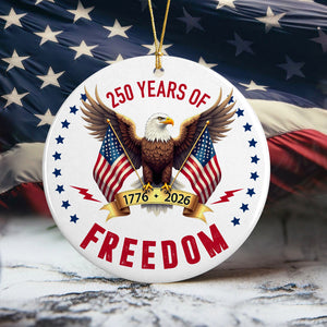 250 Years Of Freedom America Eagle Ceramic Ornament LM32 895213