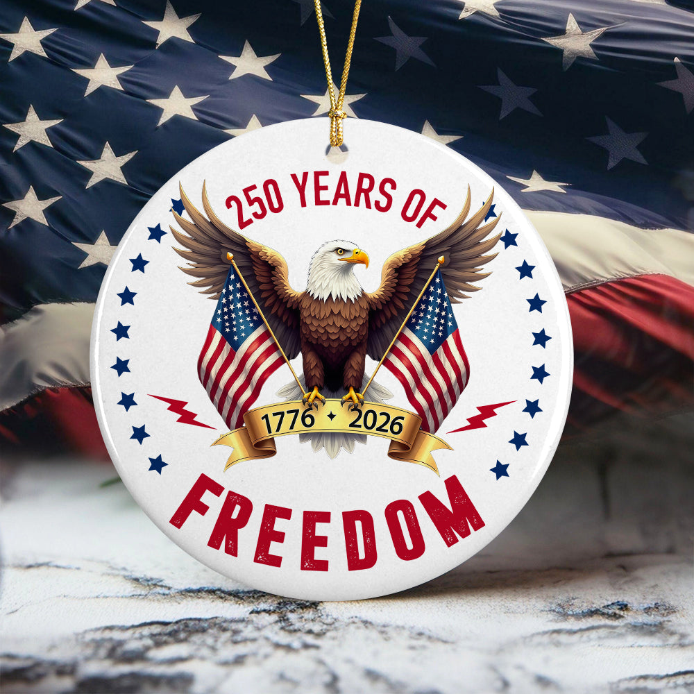250 Years Of Freedom America Eagle Ceramic Ornament LM32 895213