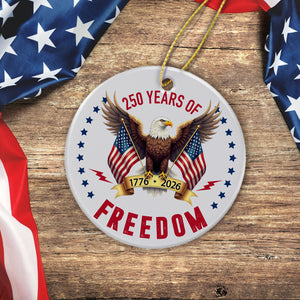 250 Years Of Freedom America Eagle Ceramic Ornament LM32 895213