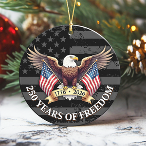 250 Years of Freedom Ceramic Ornament 250th Anniversary USA 1776-2026 Ornament CH07 899214