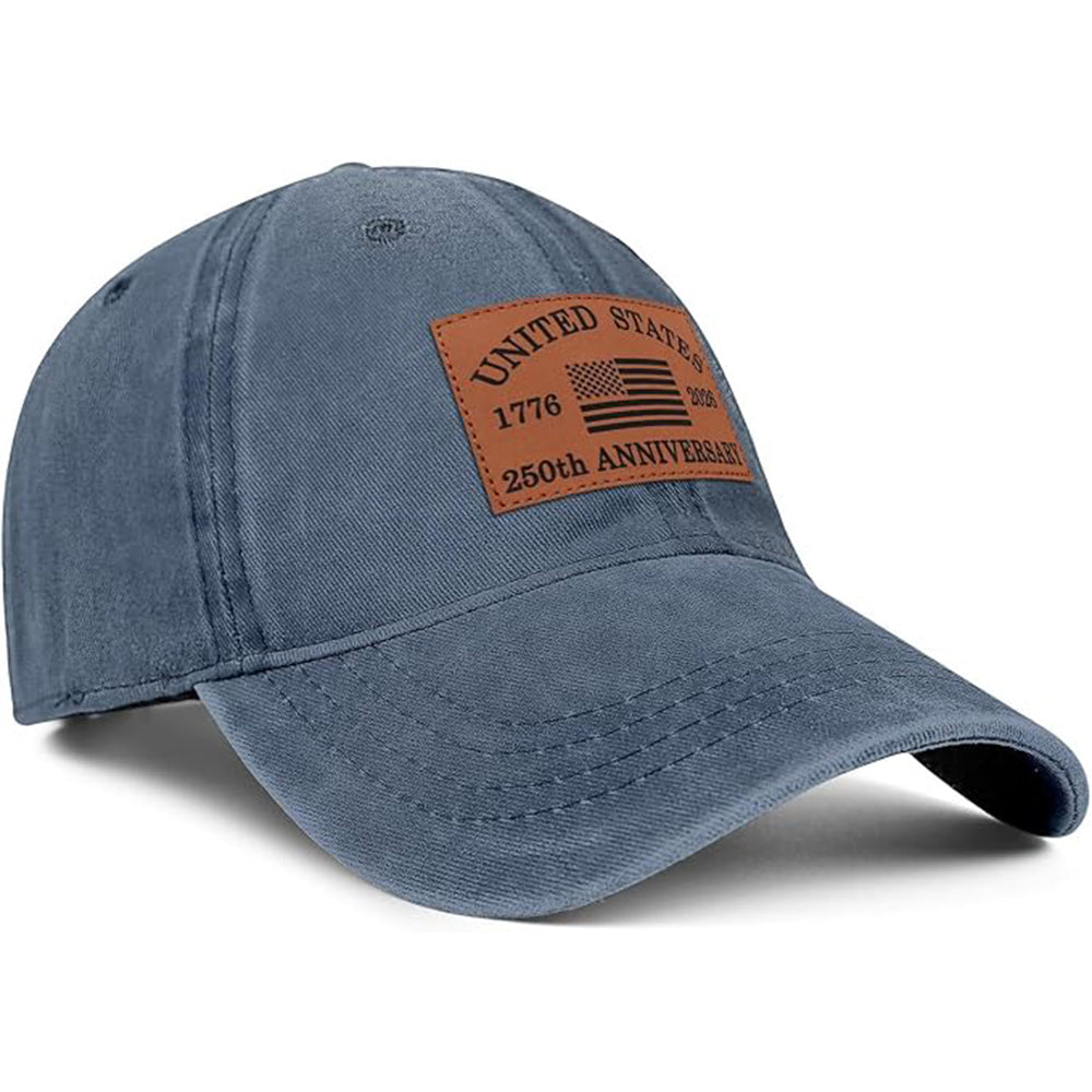 250 Anniversary USA 1776 - 2026 Leather Patch Baseball Cap for Men Women LM32 669355