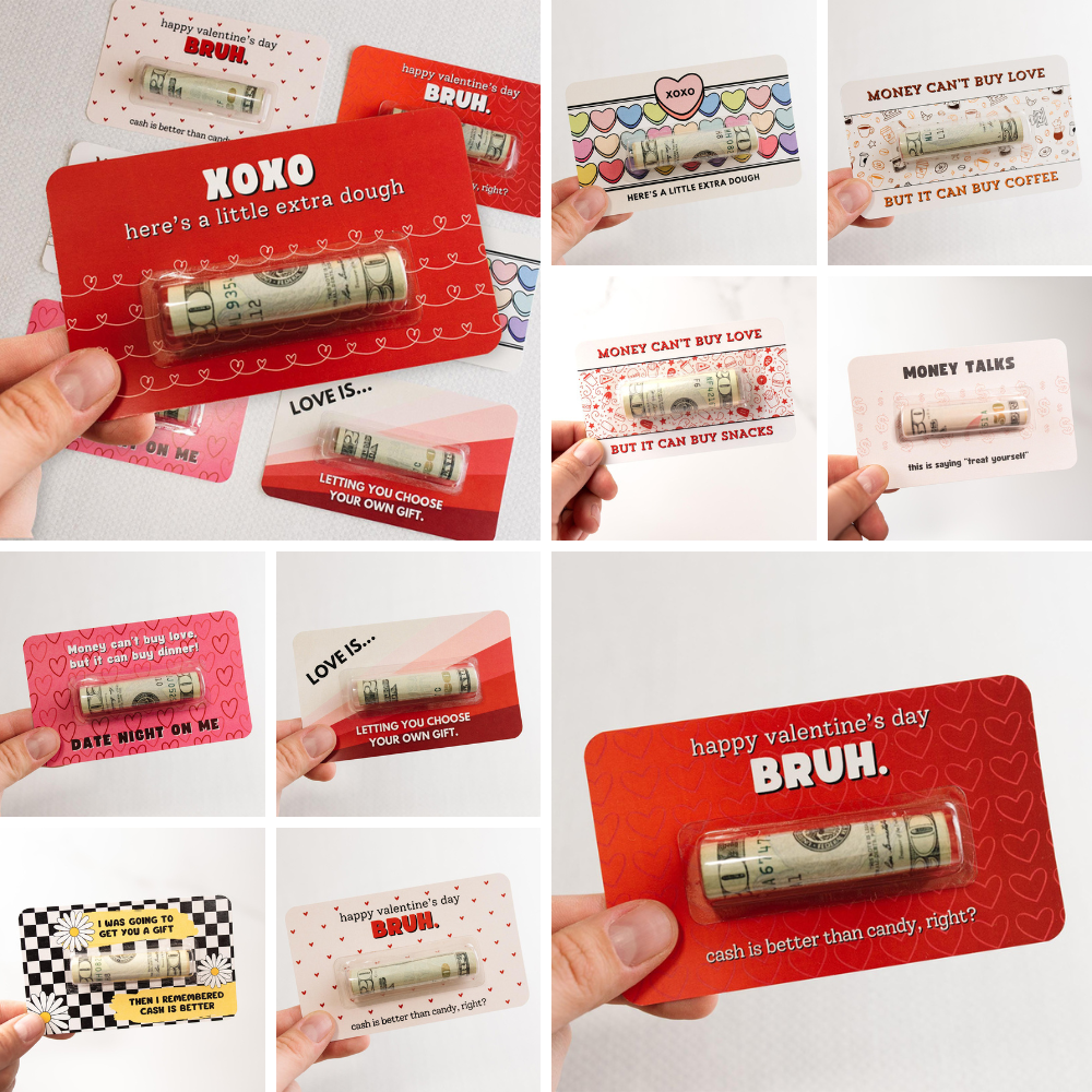 XOXO Here Is A Little Extra Dough Valentine's Day Funny Money Holder Card LM32 897425