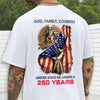 United State Of America 250 Years Back White Shirt TH10 898675