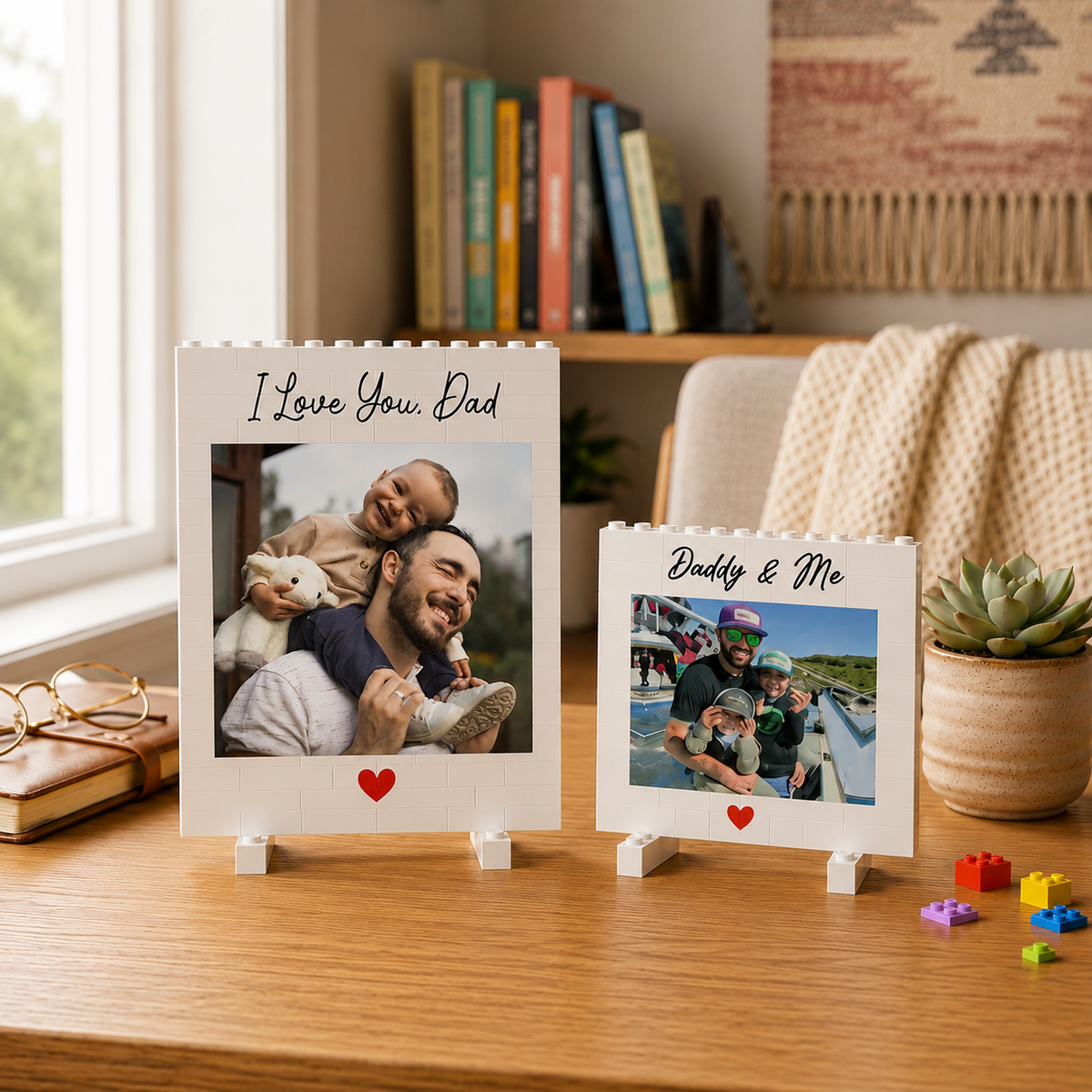 Custom Photo I Love You Dad Happy Father's Day Building Block CH07 910780-2