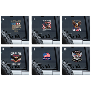 Faith, Family & Freedom America 250 Years Car Window Decal Sticker LM32 895837