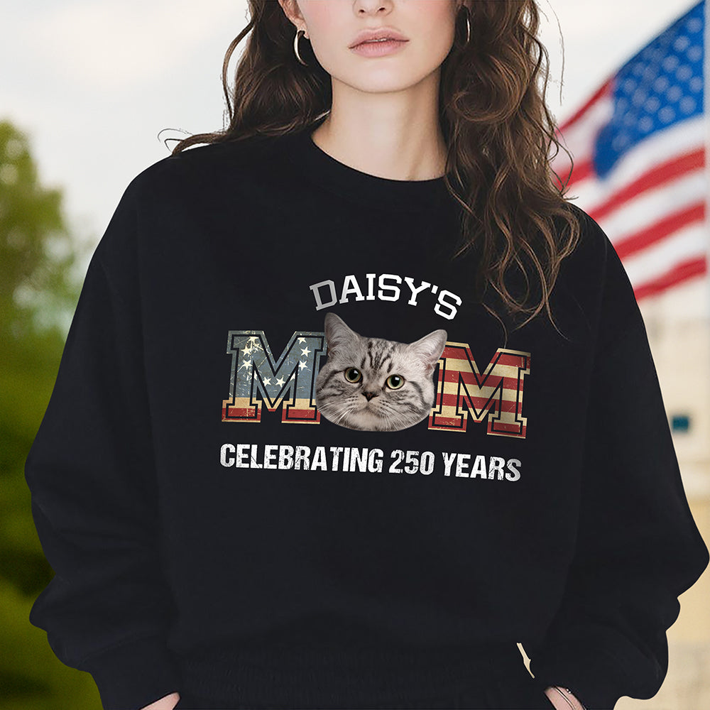 Custom Photo Dog Cat Dad Mom Celebrating 250 Years Dark Shirt HO82 900328