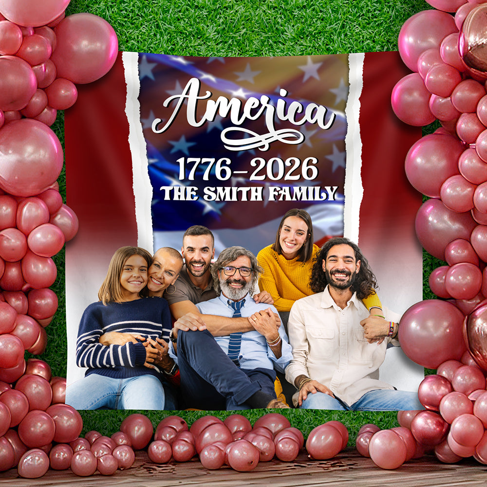 Custom Family Name America 1776 -  2026 Backdrop TH10 896571