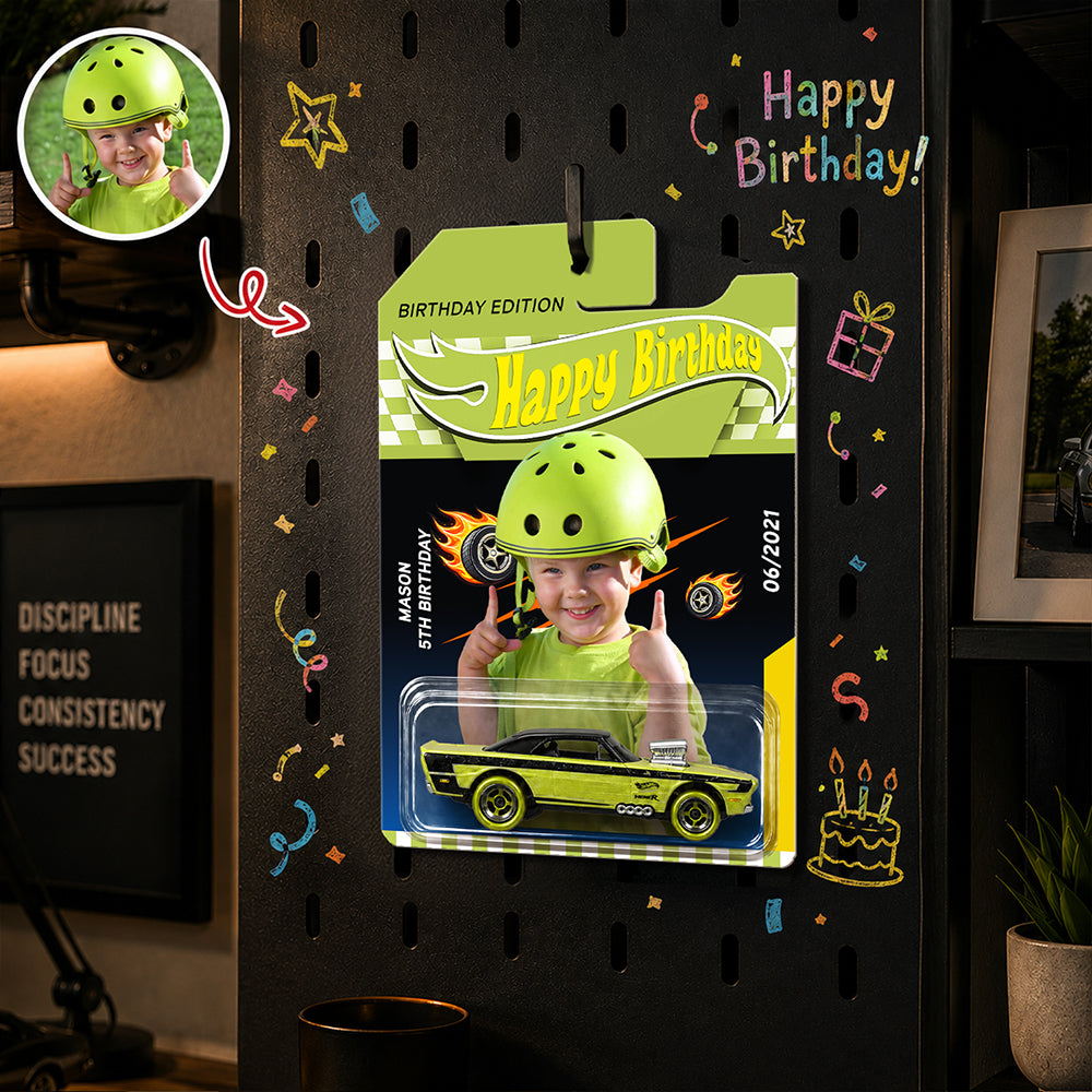Custom Photo Editable Happy Birthday Wheels Gift For Kids CH07 911694