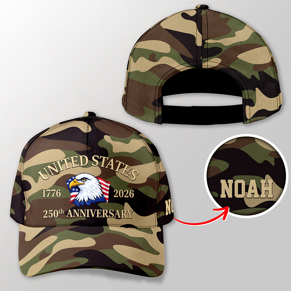 Custom Name United State 250th Years AOP Cap TH10 169501