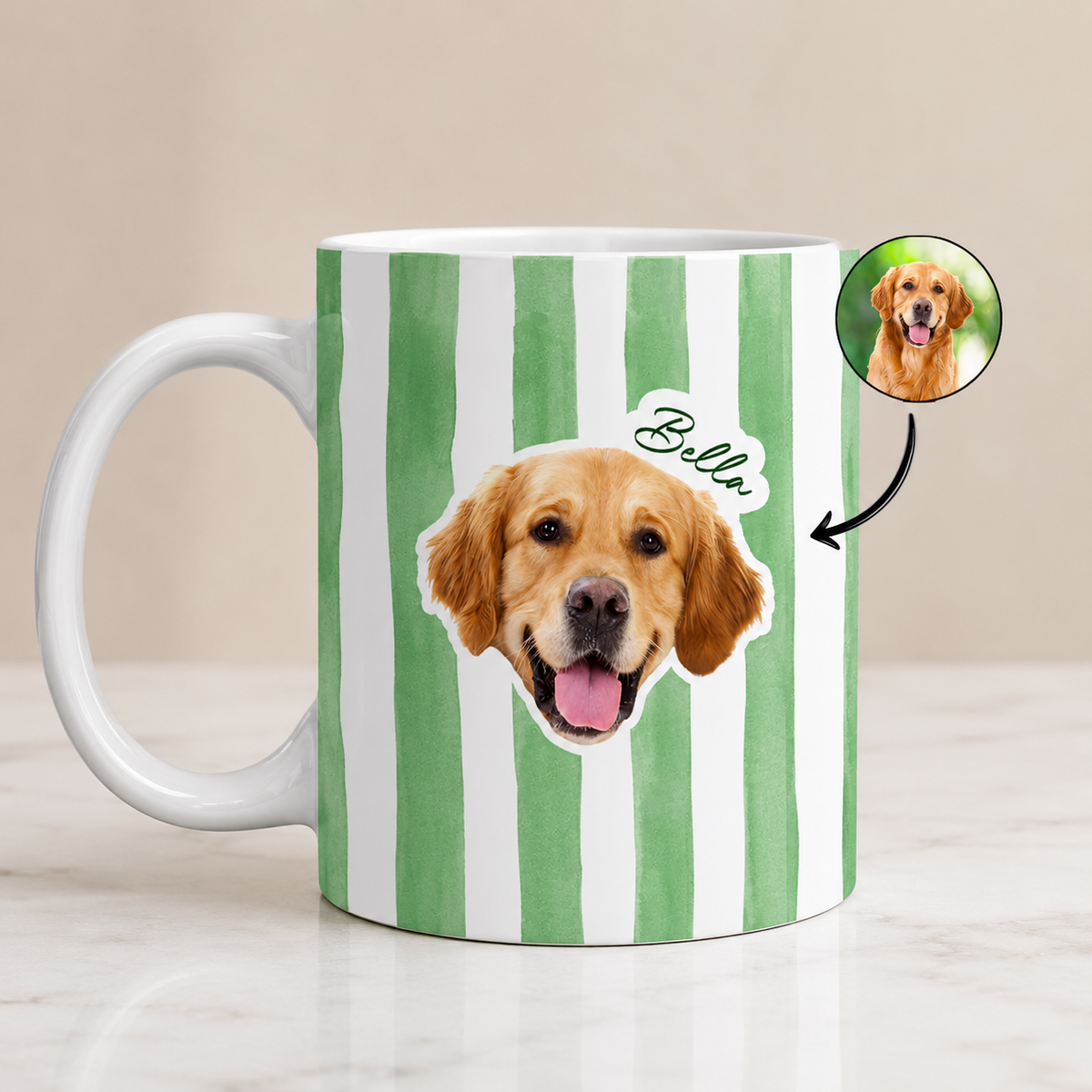 Custom Dog Photo Personalized Print Full Mug For Dog Lovers LM32 895493