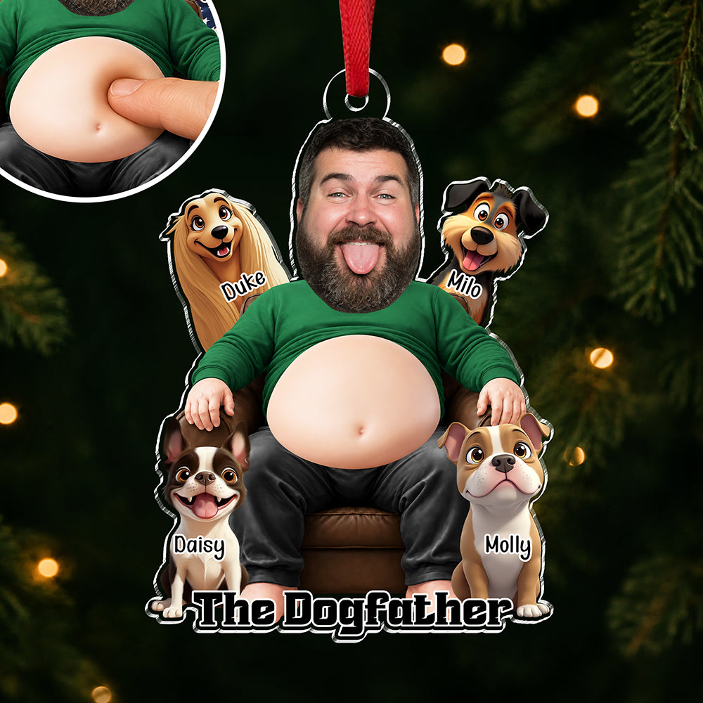 Personalized The Dogfather Squishy Acrylic Ornament - Gift For Dog Lovers HO82 903342