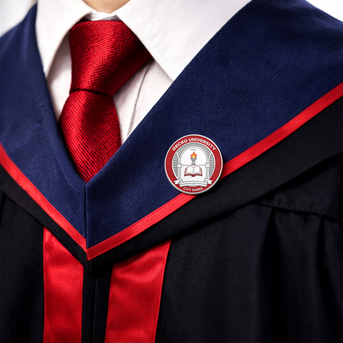 Custom College Logo Lapel Pin - Graduation Pin - University Round Pin for Graduation Cap or Grad Gown TH10 169353