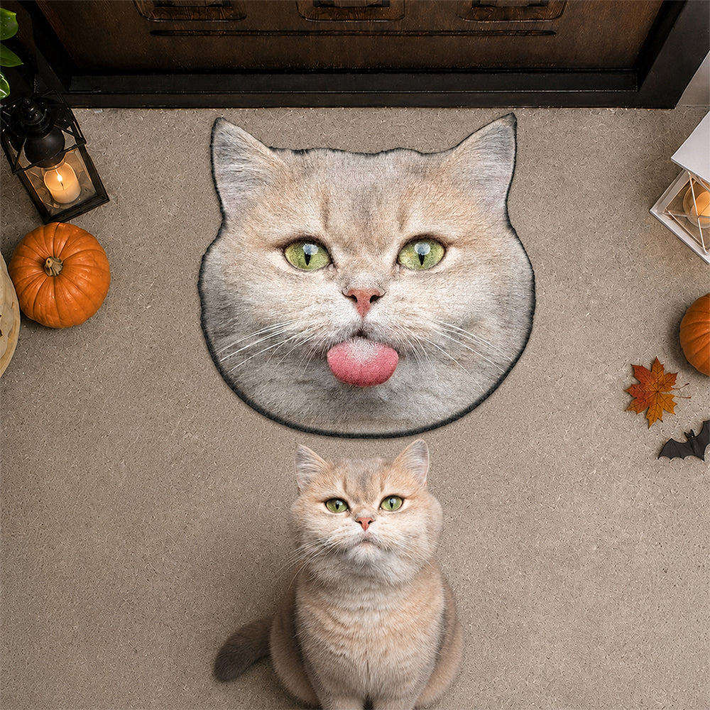 Custom Funny Face Dog Cat Doormat Custom Shape CH07 180204
