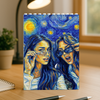 Custom Friend Portrait Van Gogh Art Style Building Brick Block For Bestie TH10 170403