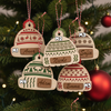 Custom Name Christmas Beanie Hat Layered Wood Ornament CH07 896630